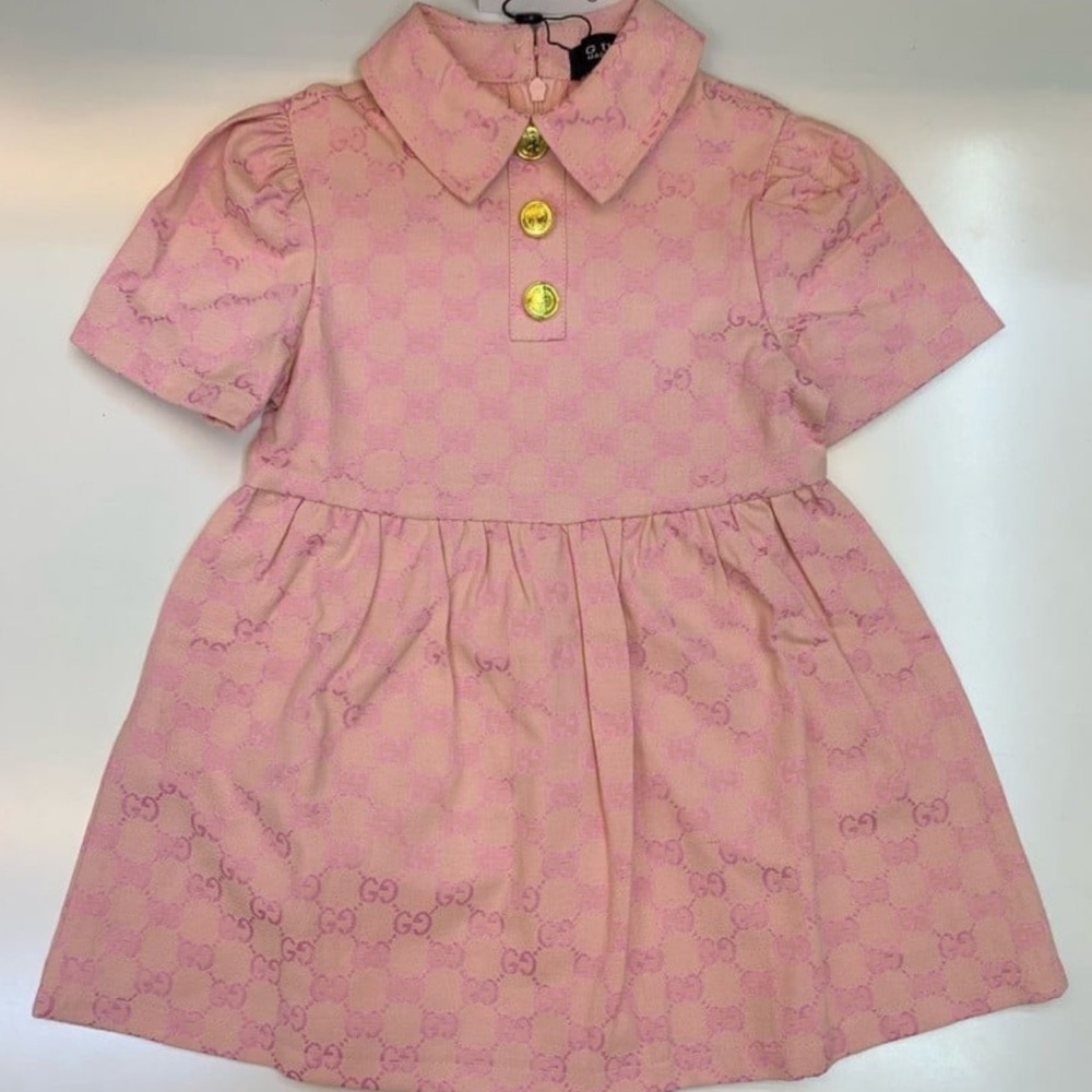 Girl Pink Denim Dress